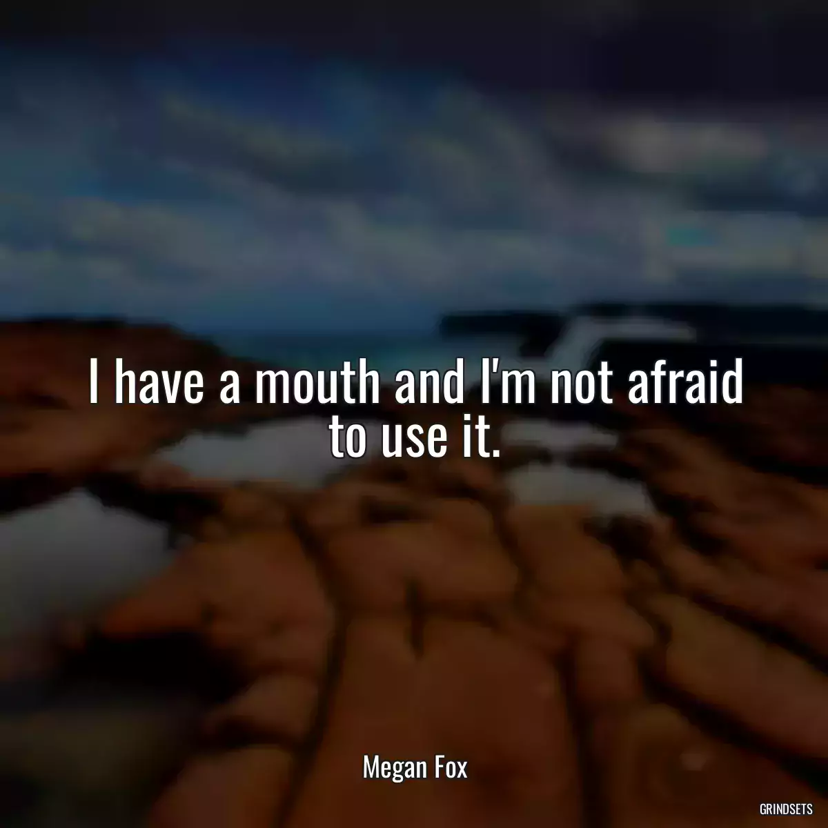 I have a mouth and I\'m not afraid to use it.