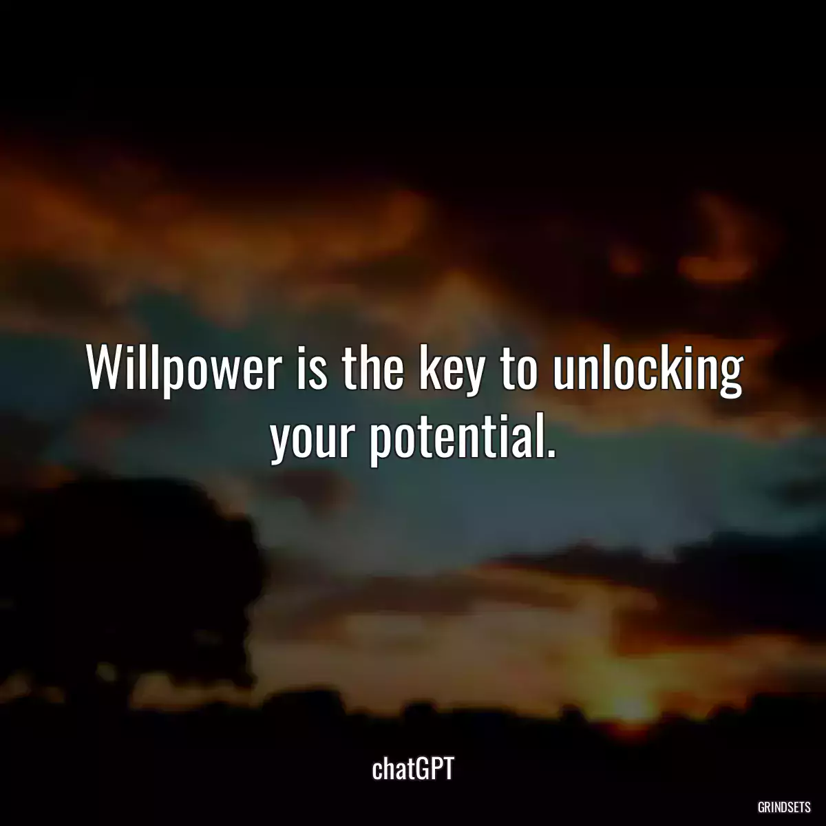 Willpower is the key to unlocking your potential.