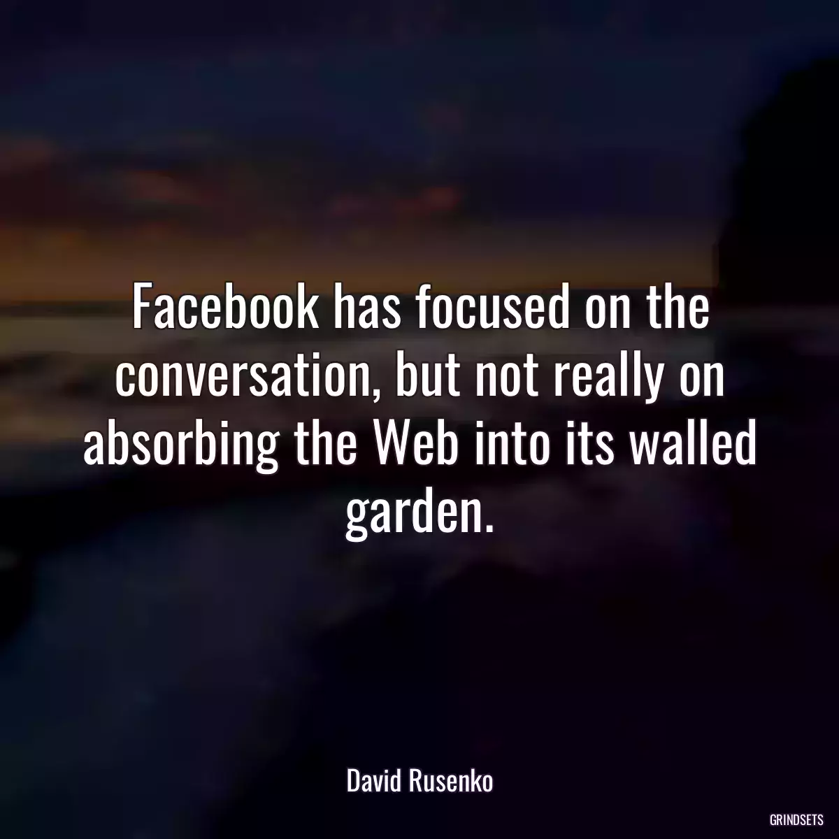 Facebook has focused on the conversation, but not really on absorbing the Web into its walled garden.