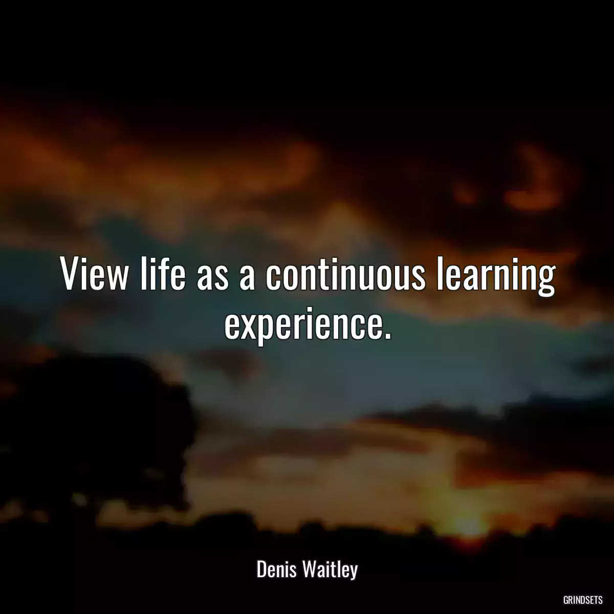 View life as a continuous learning experience.