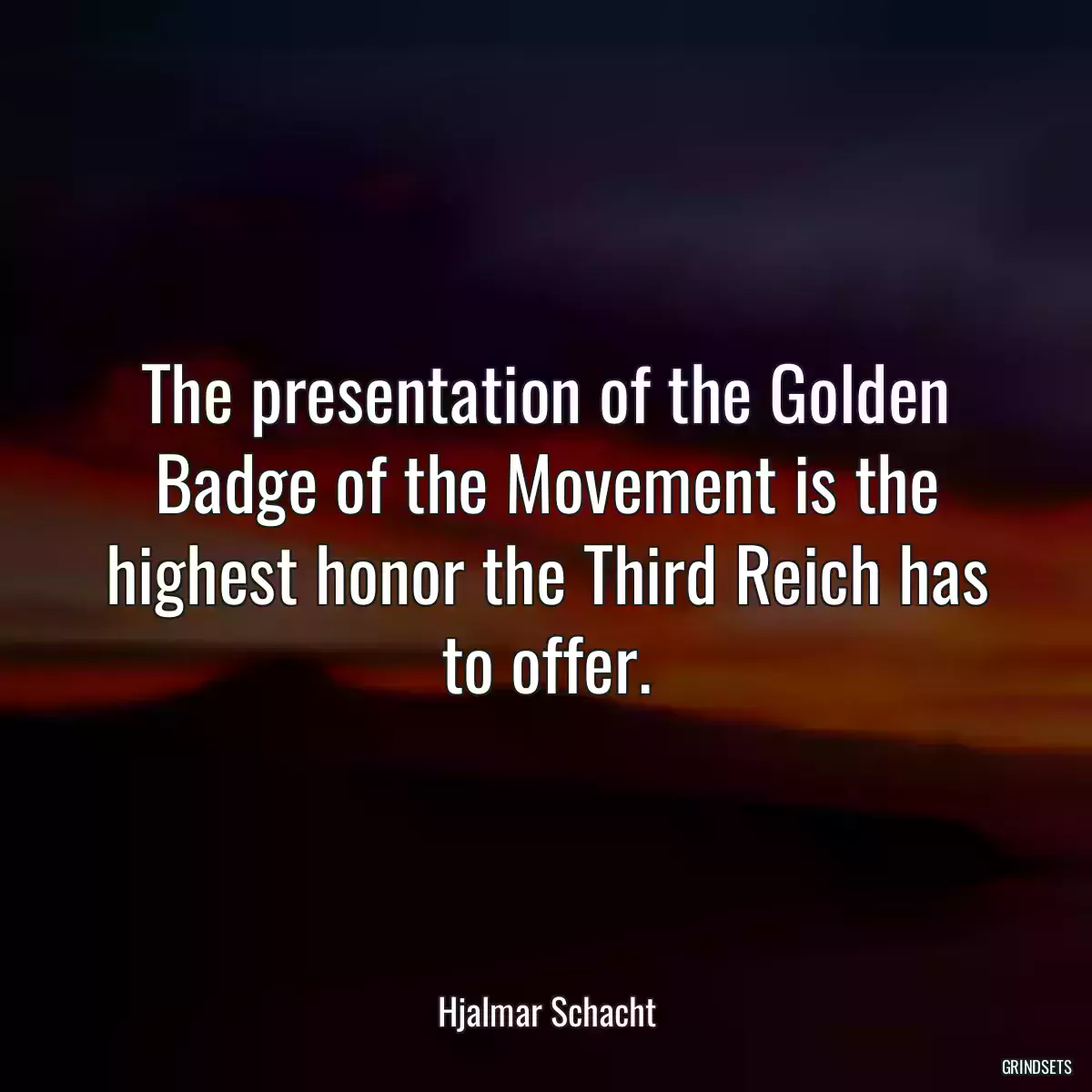 The presentation of the Golden Badge of the Movement is the highest honor the Third Reich has to offer.