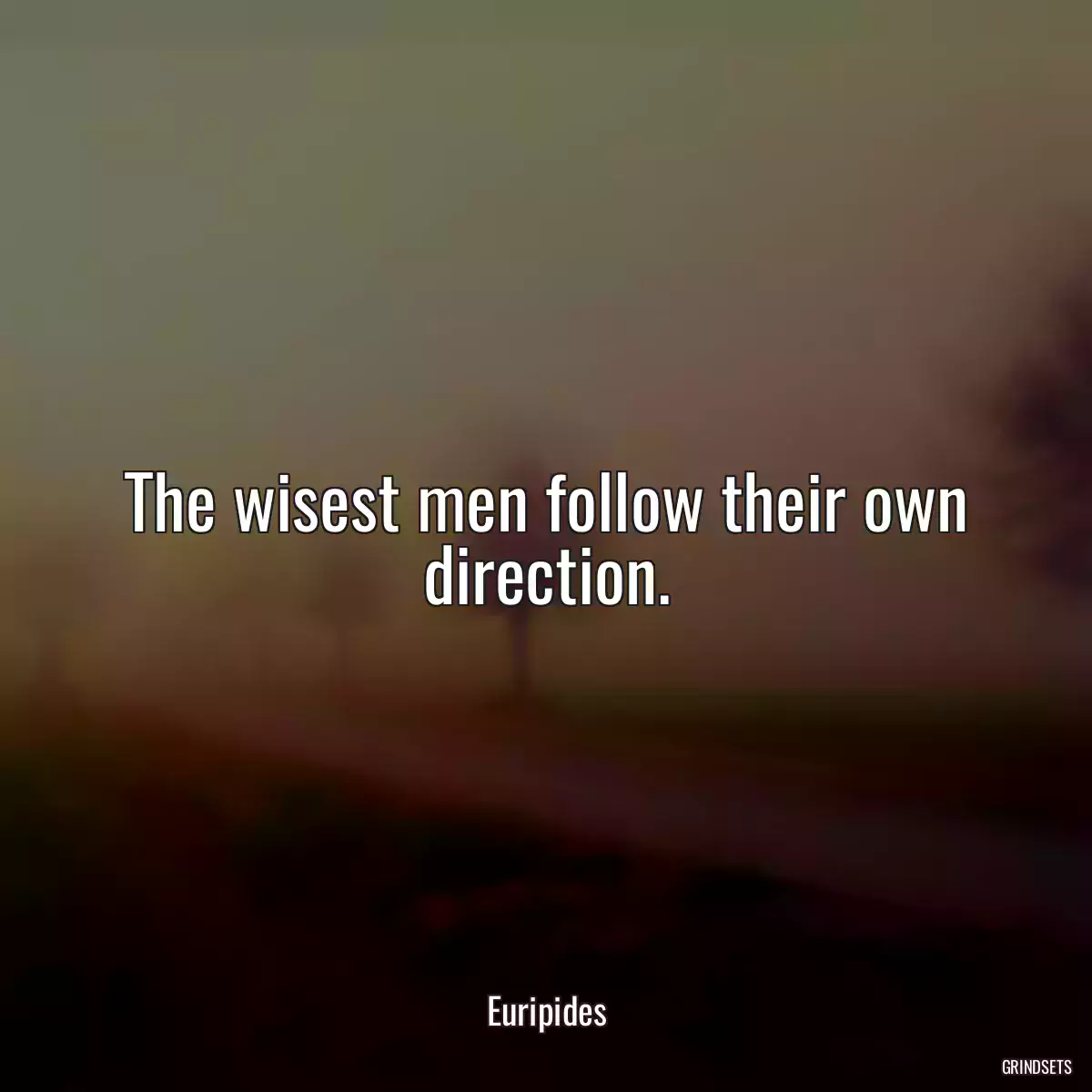 The wisest men follow their own direction.