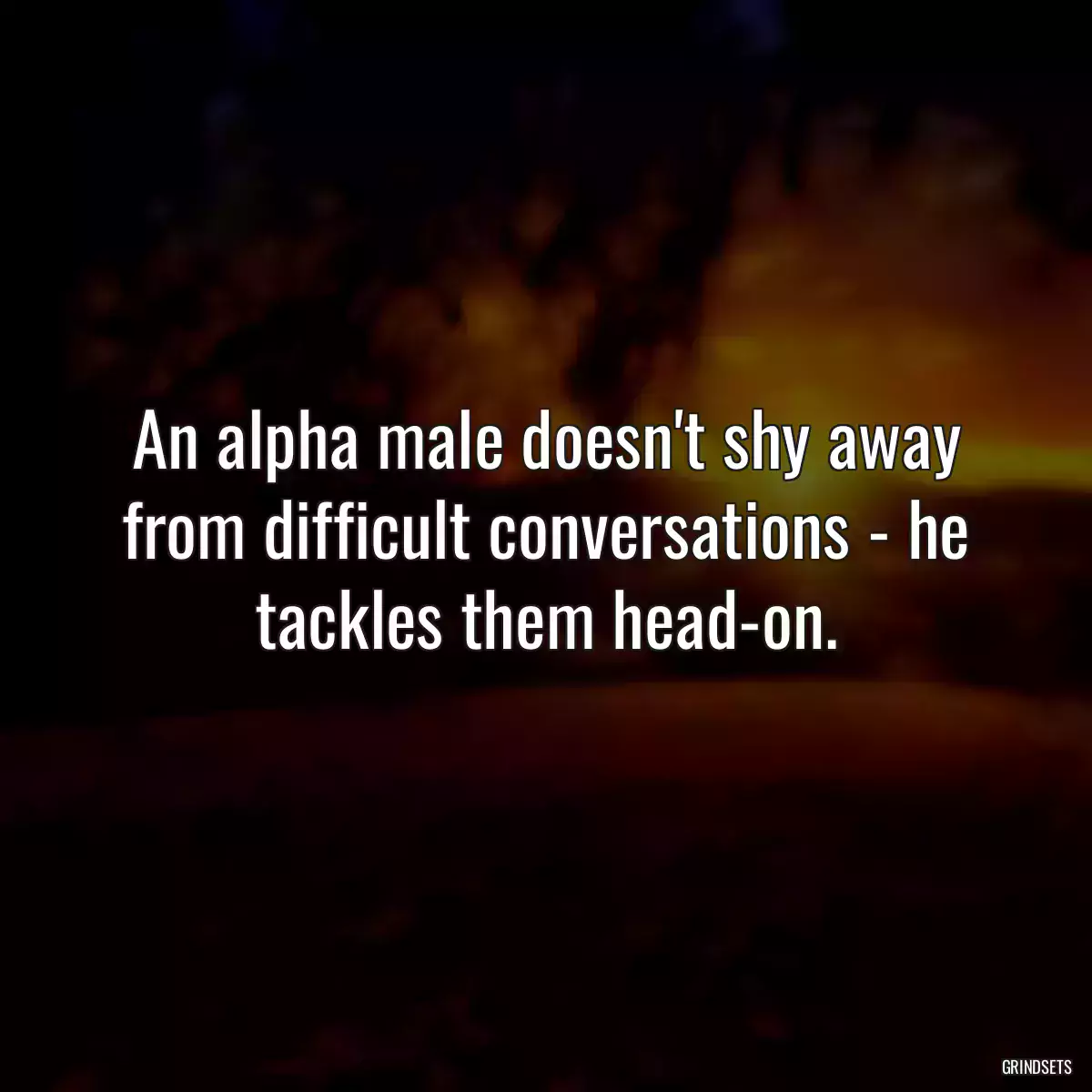 An alpha male doesn\'t shy away from difficult conversations - he tackles them head-on.