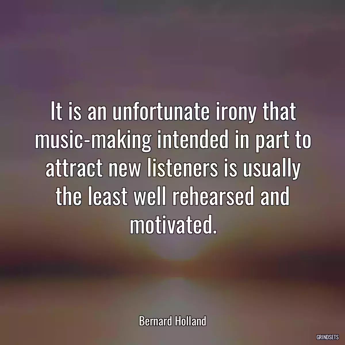 It is an unfortunate irony that music-making intended in part to attract new listeners is usually the least well rehearsed and motivated.