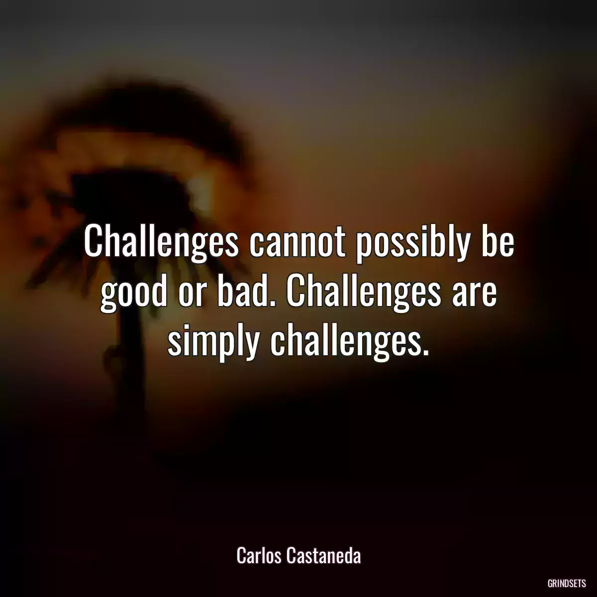 Challenges cannot possibly be good or bad. Challenges are simply challenges.