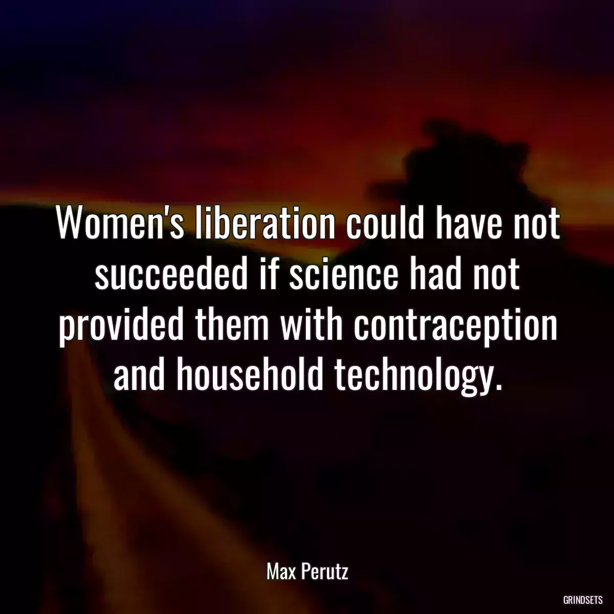 Women\'s liberation could have not succeeded if science had not provided them with contraception and household technology.