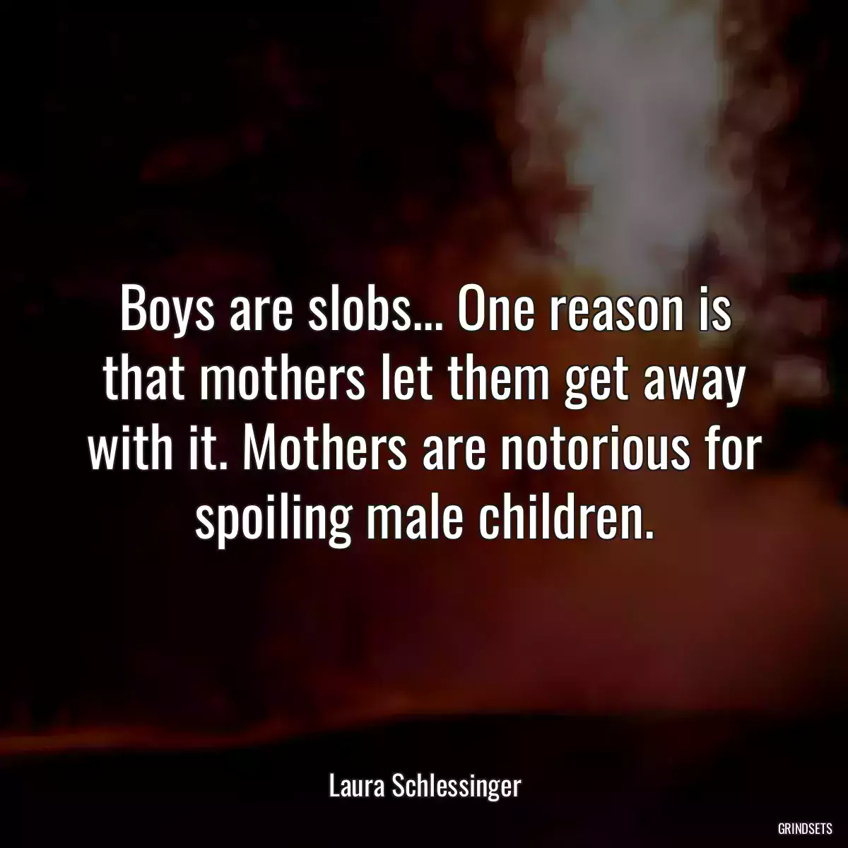 Boys are slobs... One reason is that mothers let them get away with it. Mothers are notorious for spoiling male children.