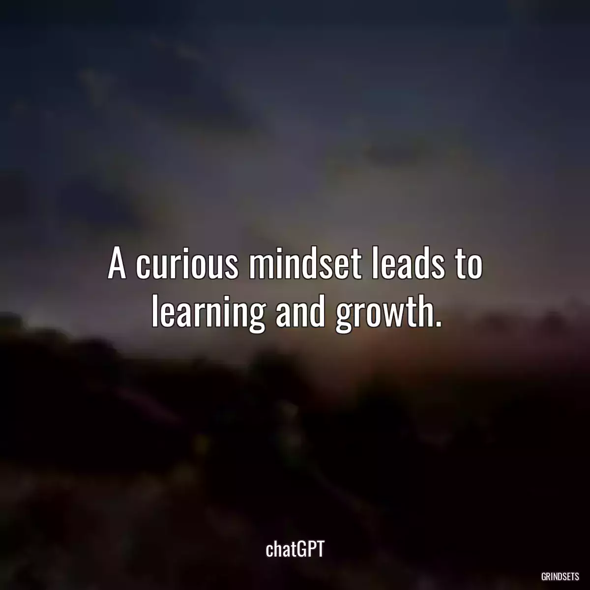 A curious mindset leads to learning and growth.