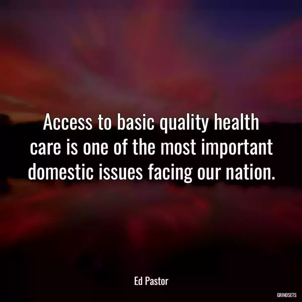 Access to basic quality health care is one of the most important domestic issues facing our nation.