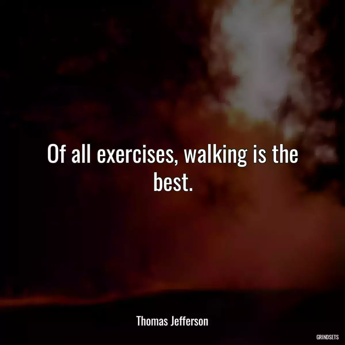 Of all exercises, walking is the best.