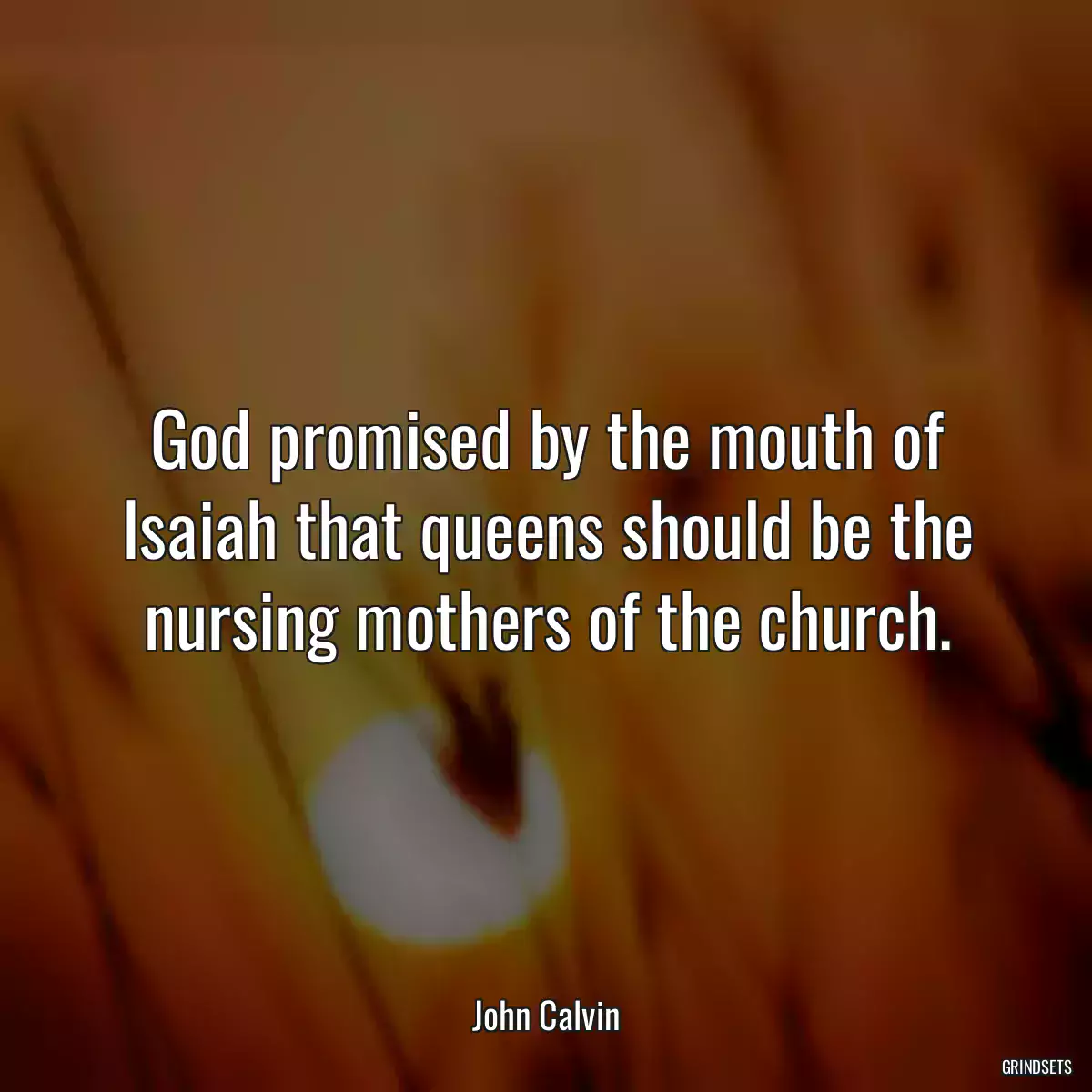 God promised by the mouth of Isaiah that queens should be the nursing mothers of the church.