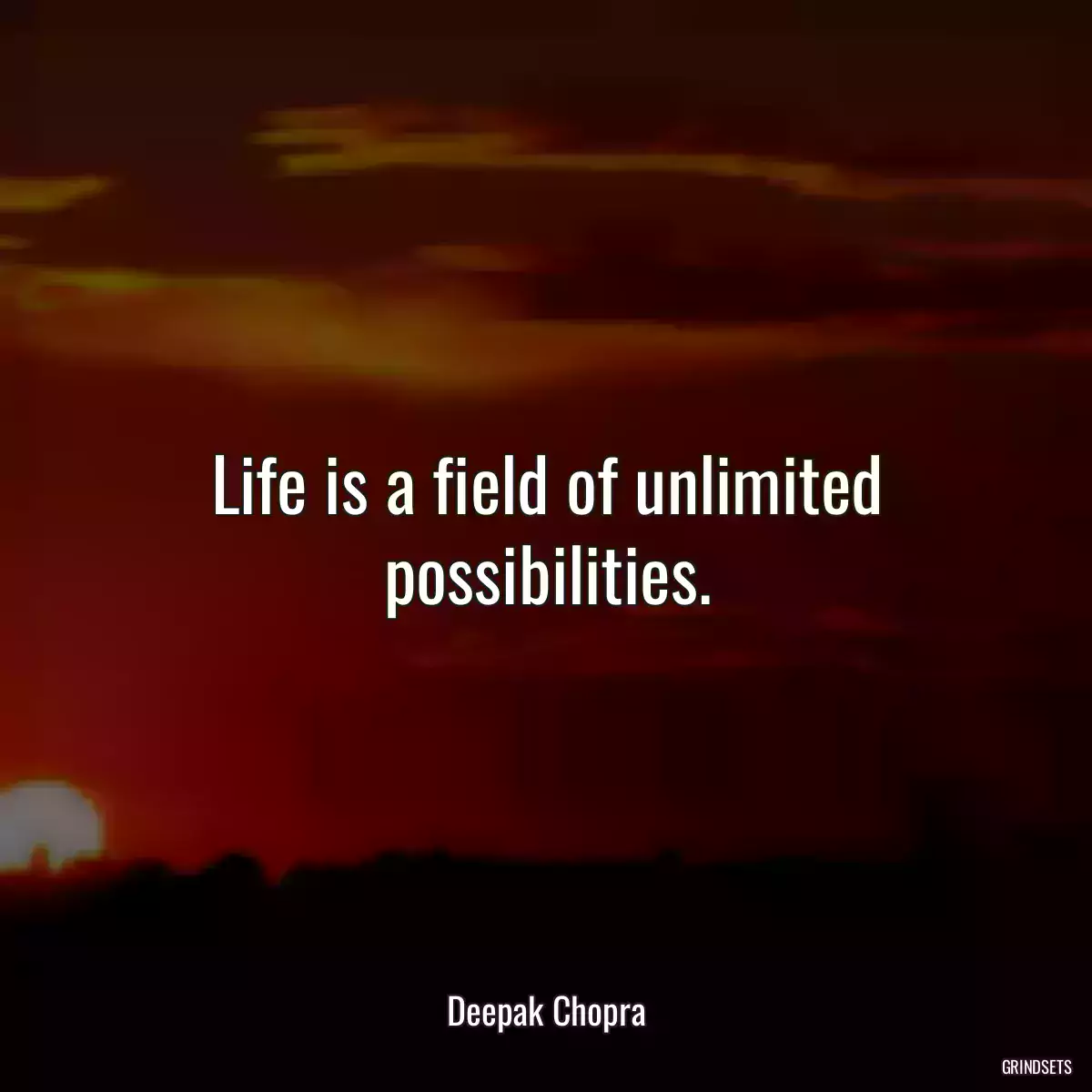 Life is a field of unlimited possibilities.