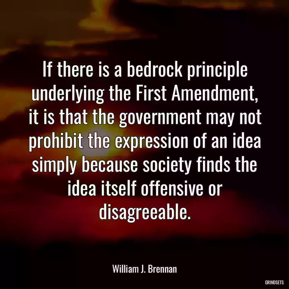 If there is a bedrock principle underlying the First Amendment, it is that the government may not prohibit the expression of an idea simply because society finds the idea itself offensive or disagreeable.