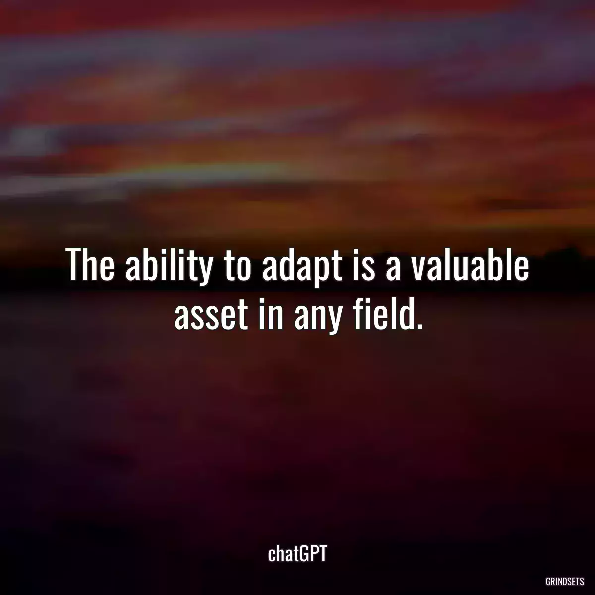 The ability to adapt is a valuable asset in any field.