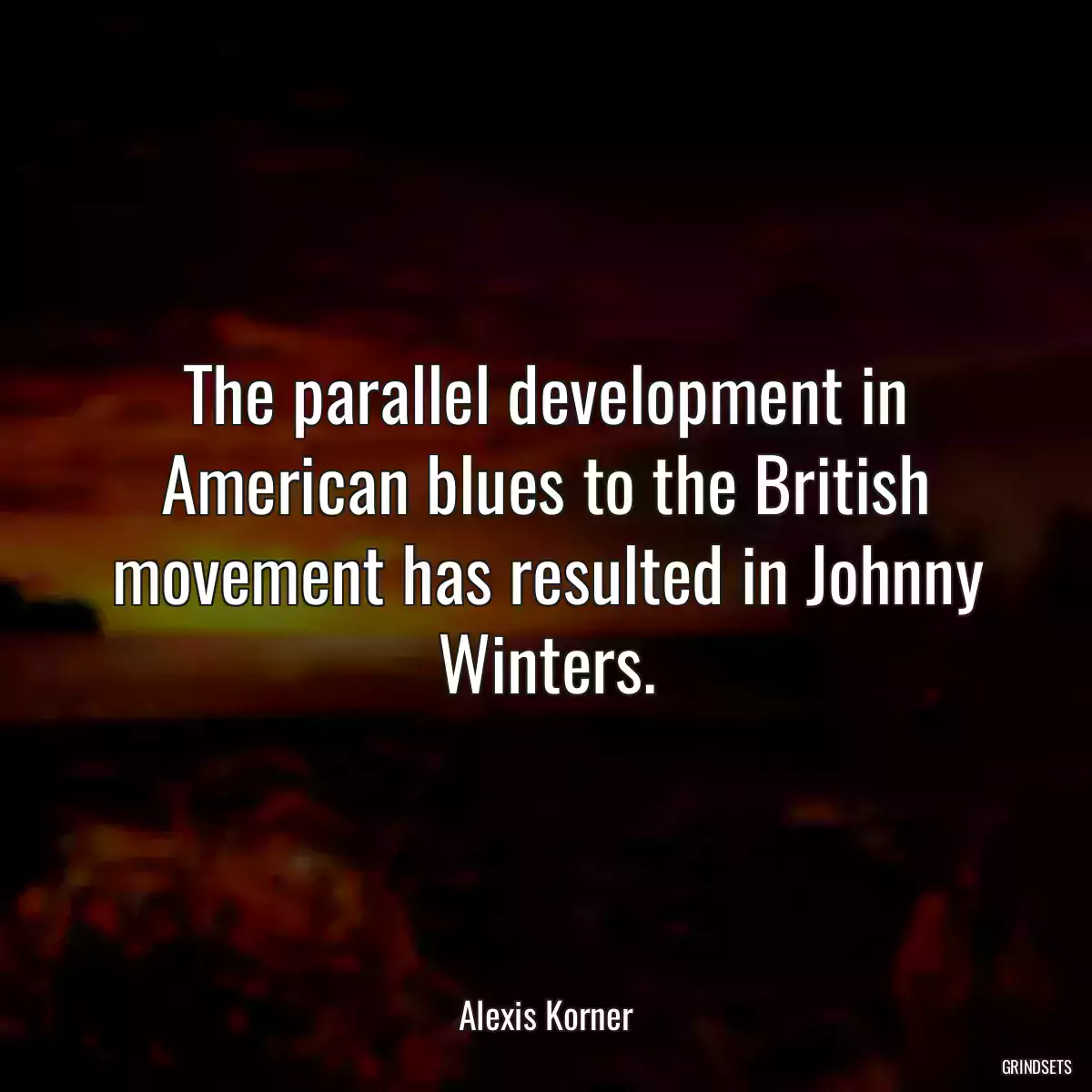 The parallel development in American blues to the British movement has resulted in Johnny Winters.