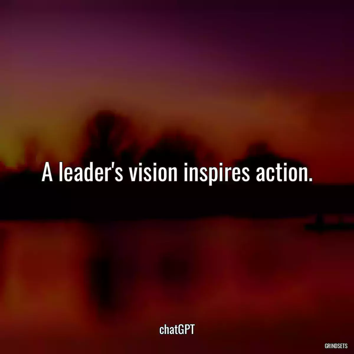 A leader\'s vision inspires action.