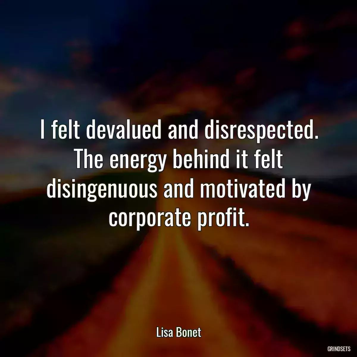 I felt devalued and disrespected. The energy behind it felt disingenuous and motivated by corporate profit.