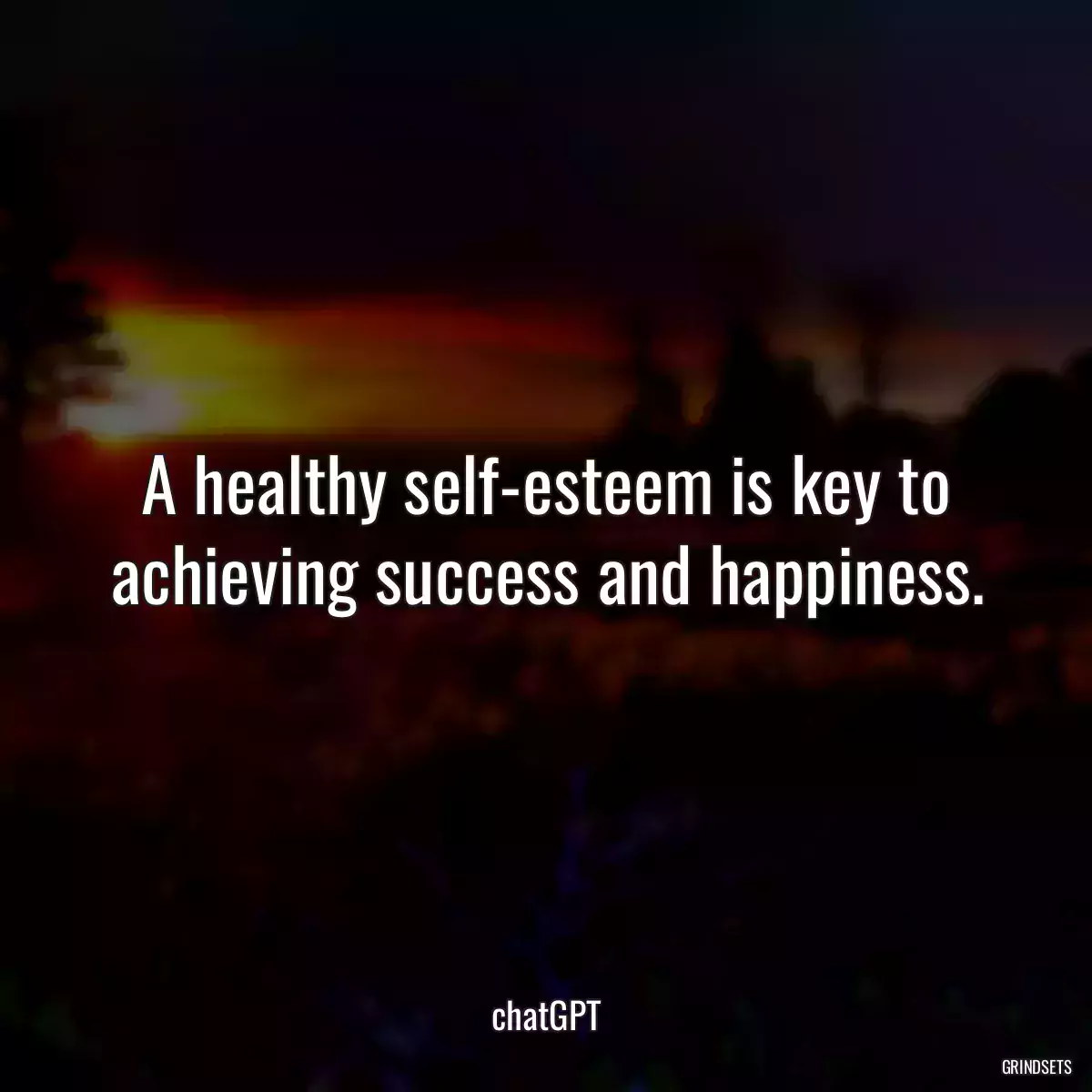 A healthy self-esteem is key to achieving success and happiness.