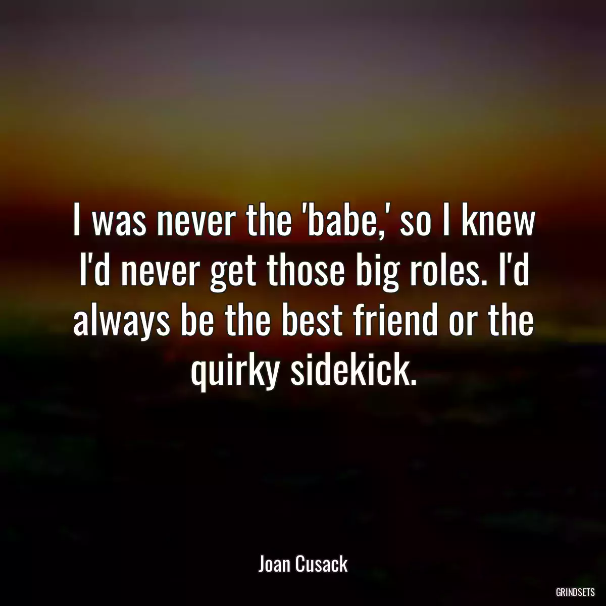 I was never the \'babe,\' so I knew I\'d never get those big roles. I\'d always be the best friend or the quirky sidekick.