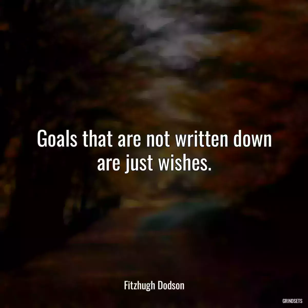 Goals that are not written down are just wishes.