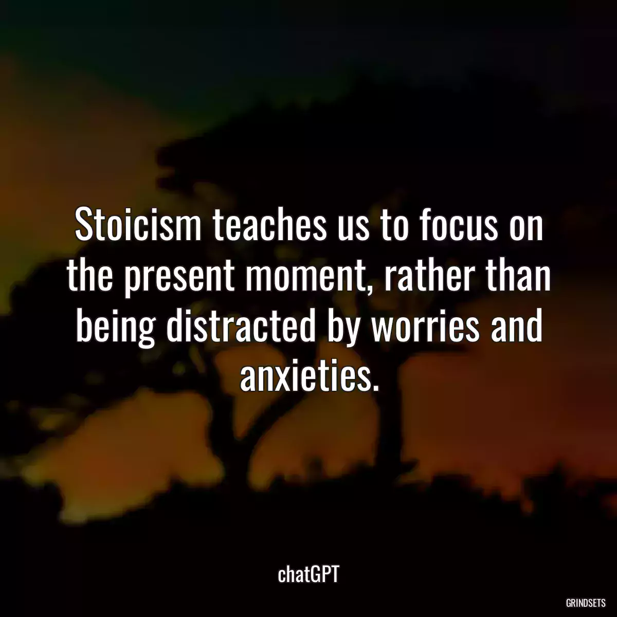 Stoicism teaches us to focus on the present moment, rather than being distracted by worries and anxieties.