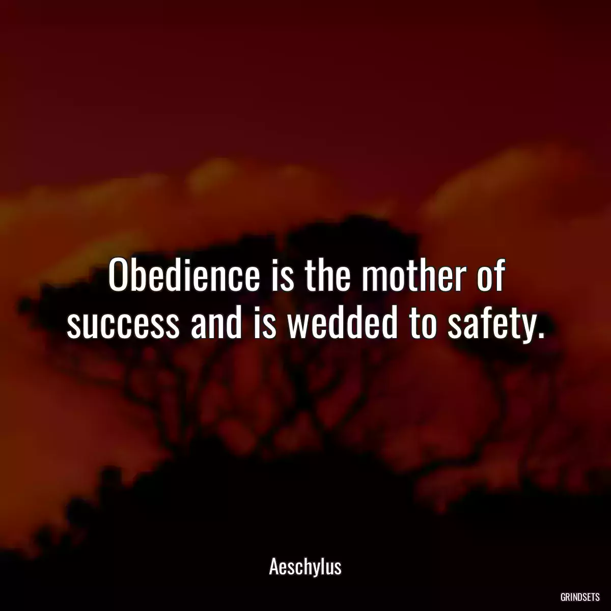 Obedience is the mother of success and is wedded to safety.