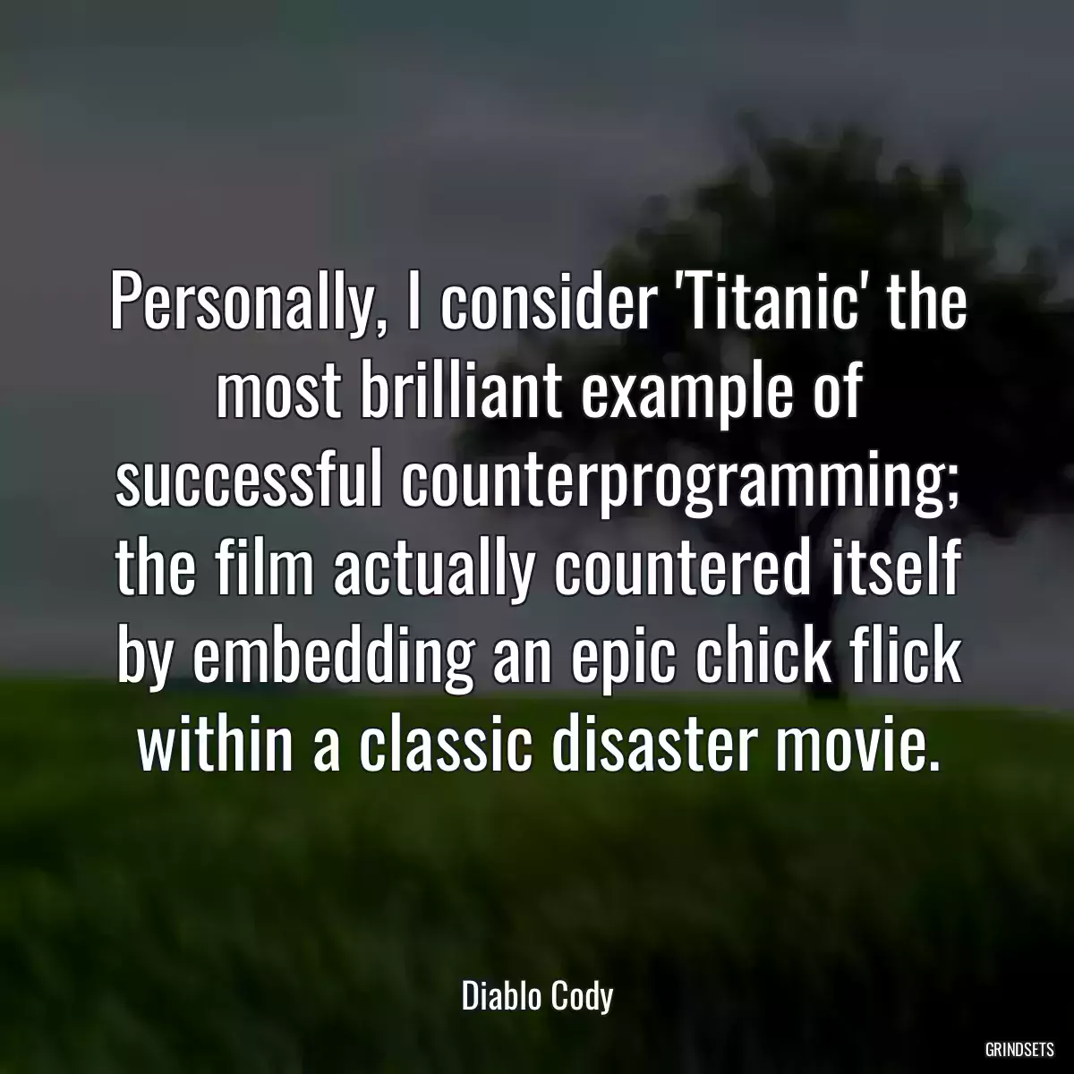 Personally, I consider \'Titanic\' the most brilliant example of successful counterprogramming; the film actually countered itself by embedding an epic chick flick within a classic disaster movie.