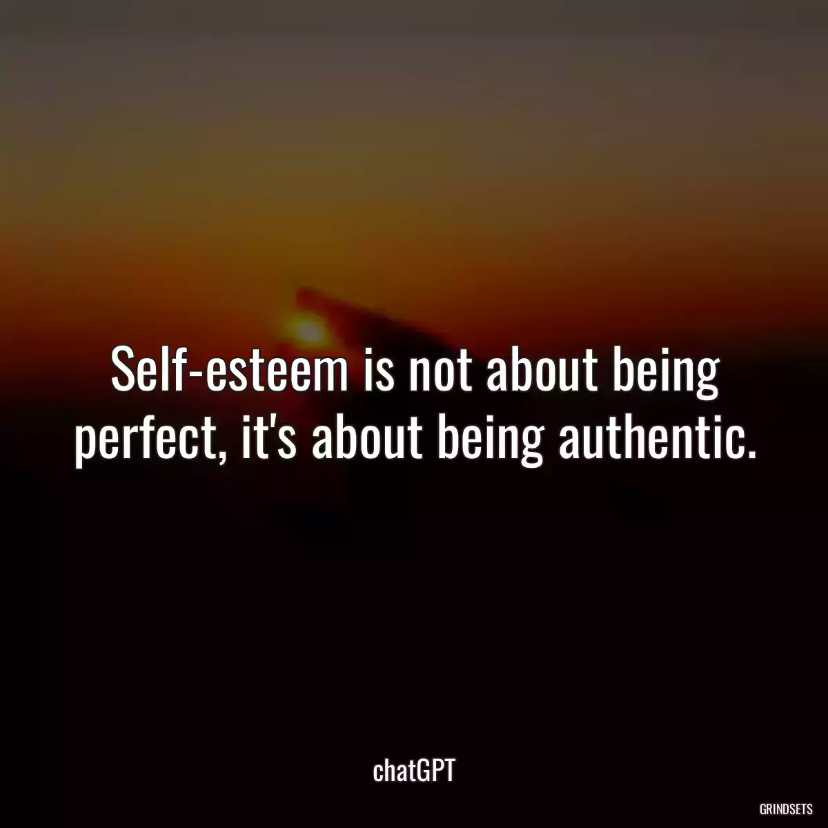 Self-esteem is not about being perfect, it\'s about being authentic.