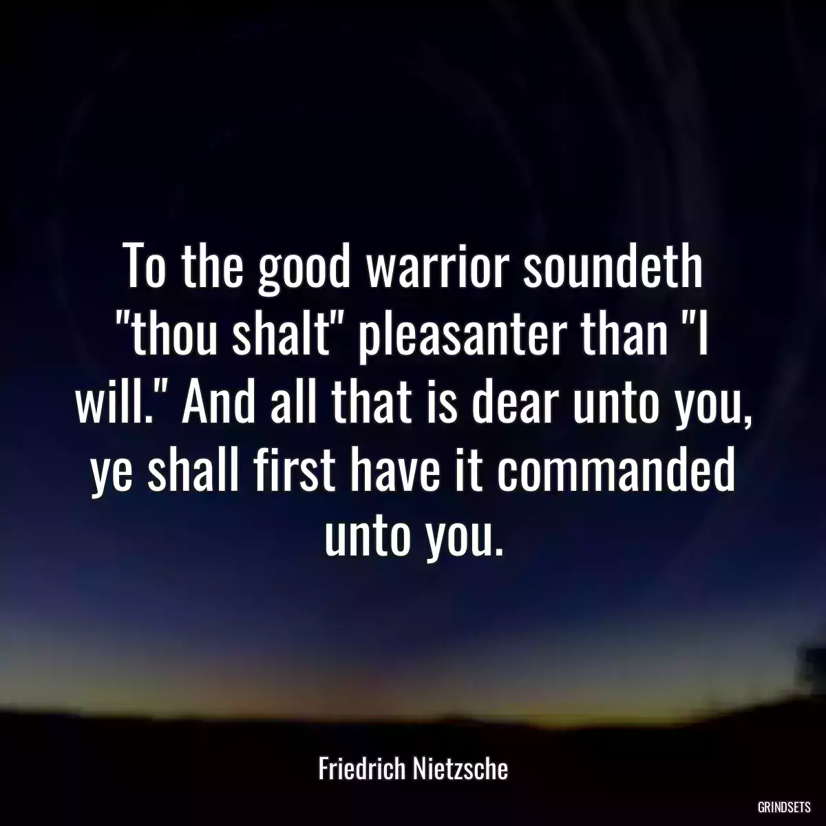 To the good warrior soundeth \