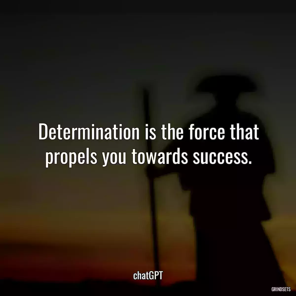 Determination is the force that propels you towards success.