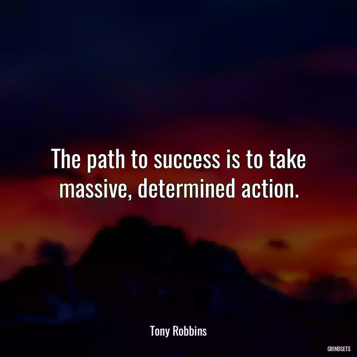 The path to success is to take massive, determined action.