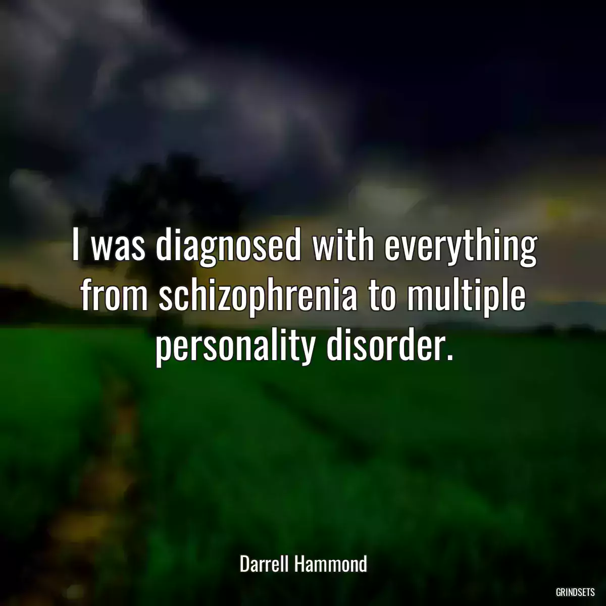 I was diagnosed with everything from schizophrenia to multiple personality disorder.