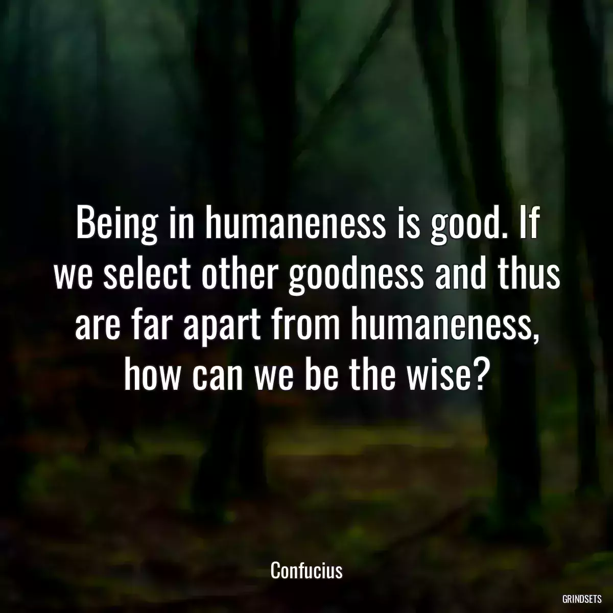 Being in humaneness is good. If we select other goodness and thus are far apart from humaneness, how can we be the wise?