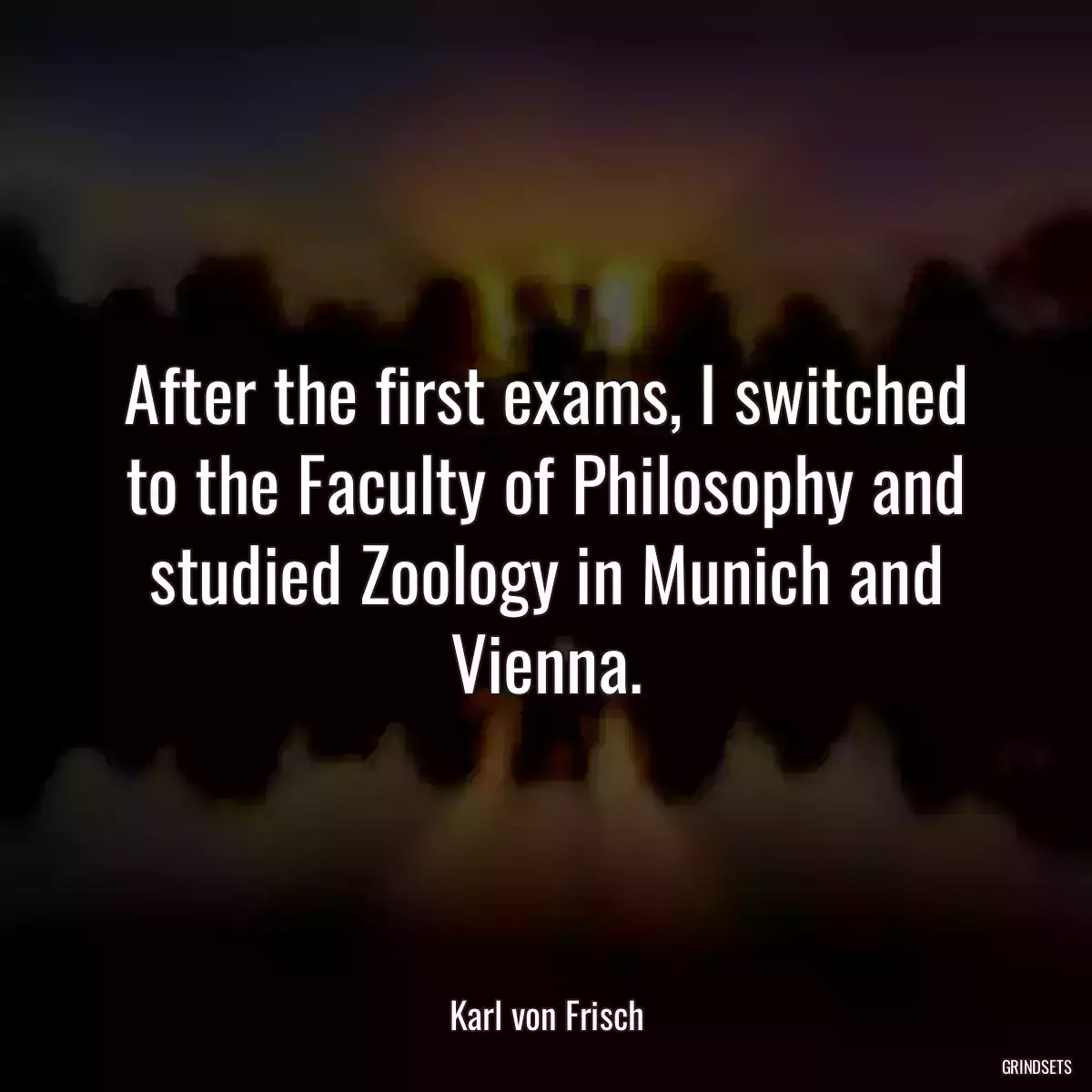 After the first exams, I switched to the Faculty of Philosophy and studied Zoology in Munich and Vienna.