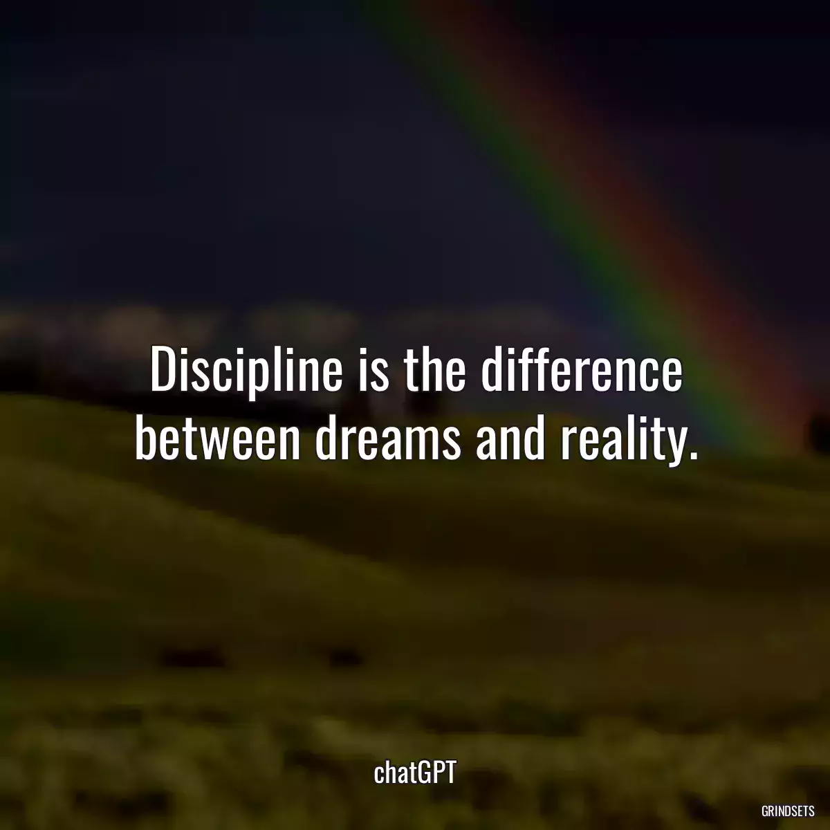 Discipline is the difference between dreams and reality.