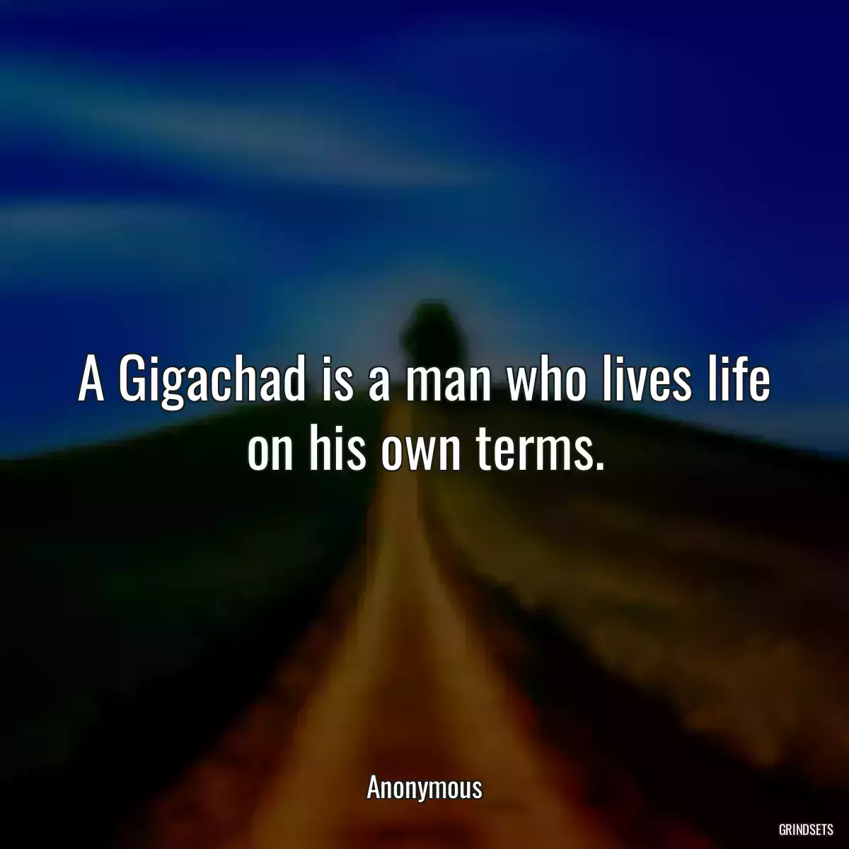 A Gigachad is a man who lives life on his own terms.