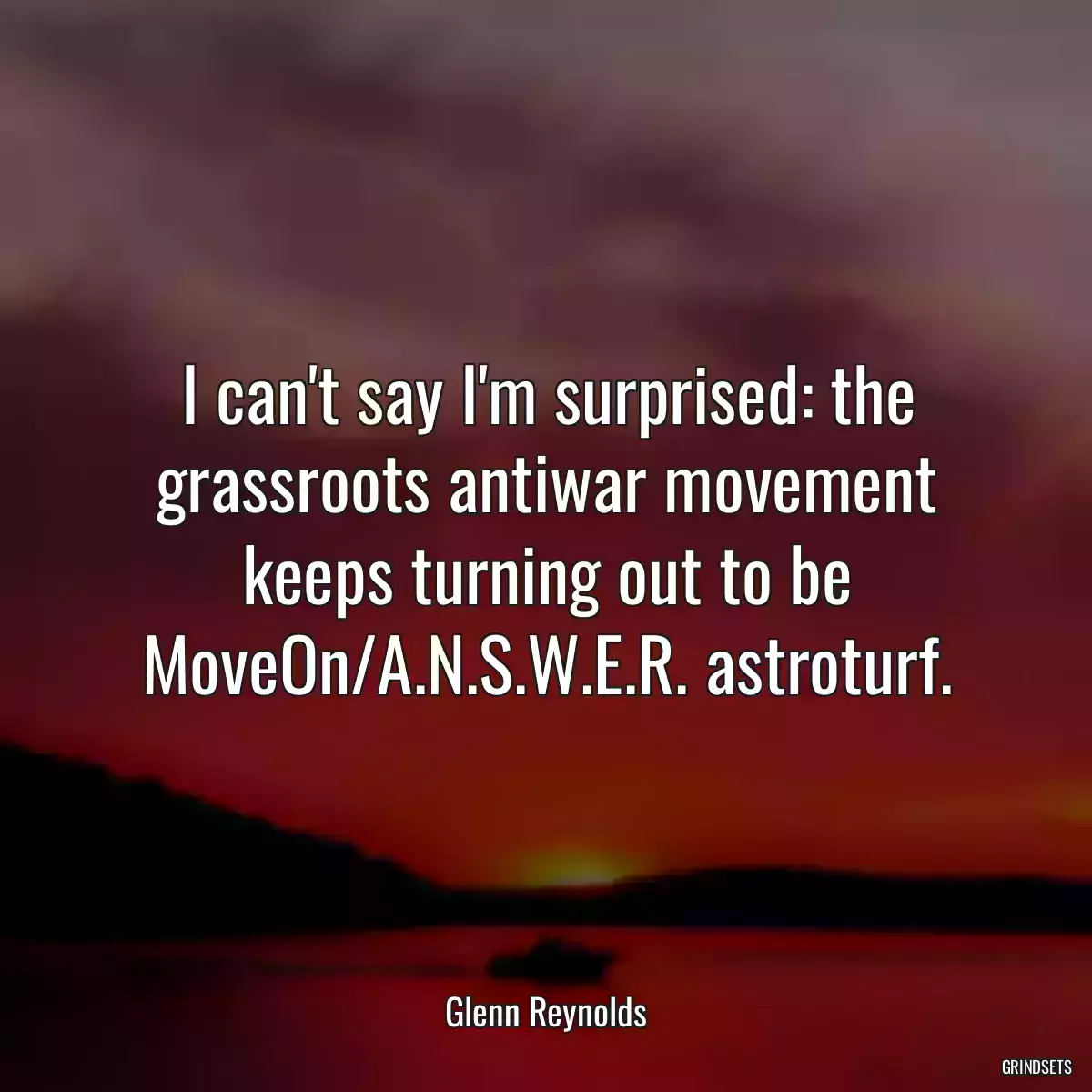 I can\'t say I\'m surprised: the grassroots antiwar movement keeps turning out to be MoveOn/A.N.S.W.E.R. astroturf.