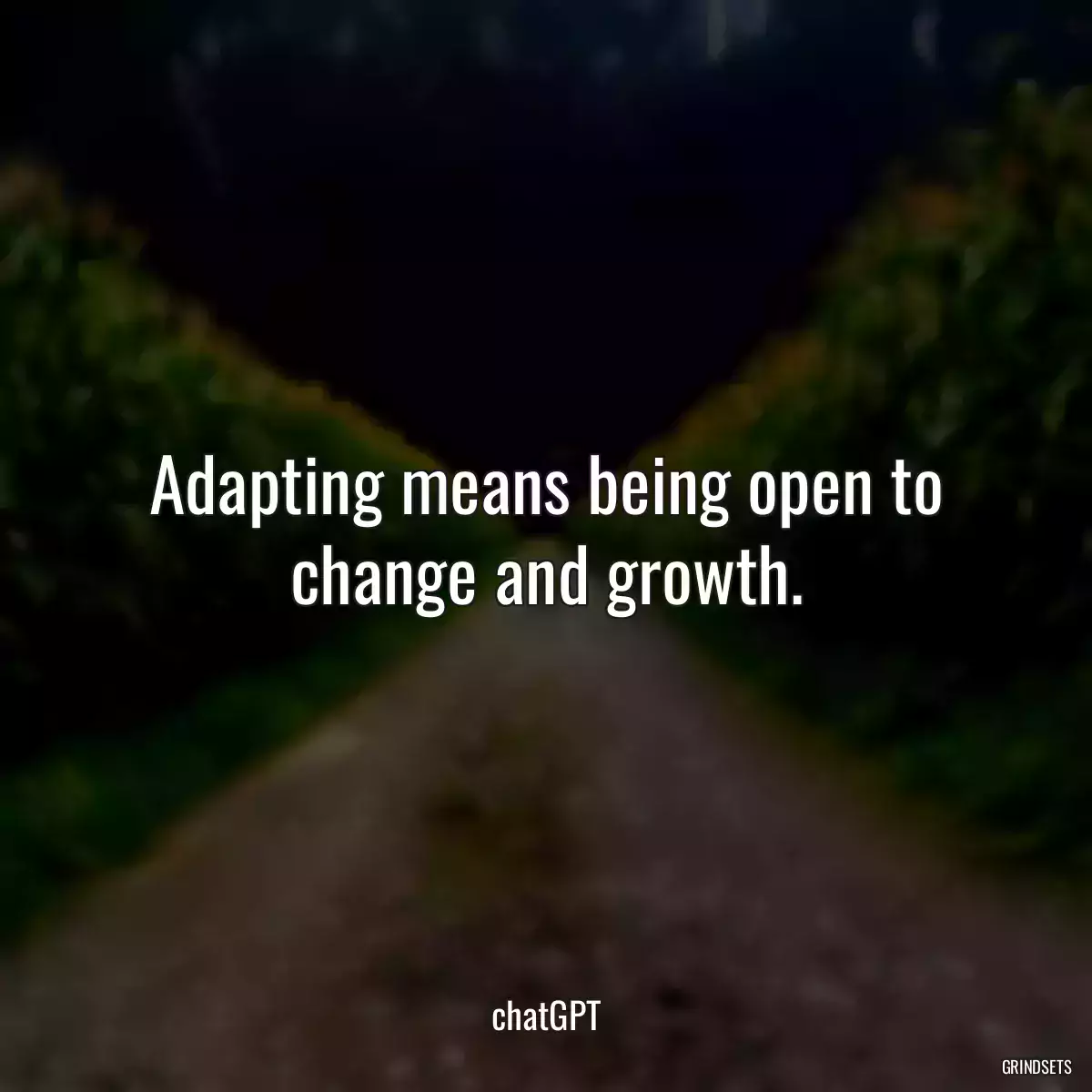 Adapting means being open to change and growth.