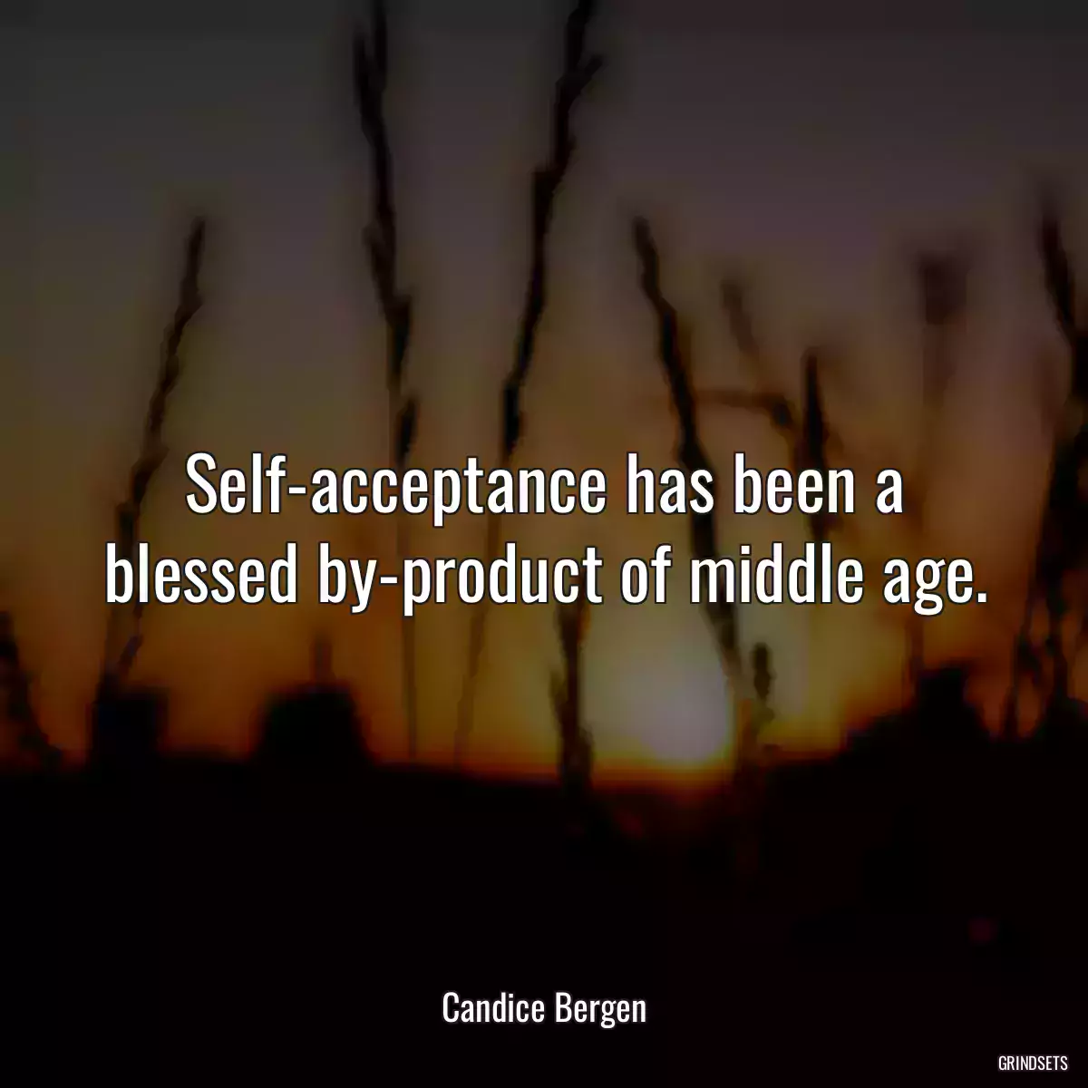 Self-acceptance has been a blessed by-product of middle age.