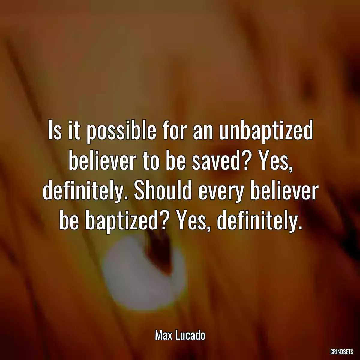 Is it possible for an unbaptized believer to be saved? Yes, definitely. Should every believer be baptized? Yes, definitely.