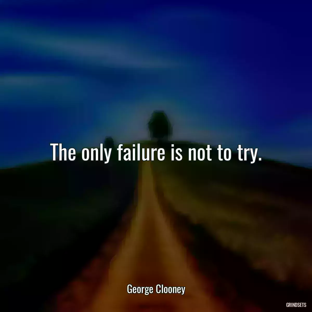 The only failure is not to try.