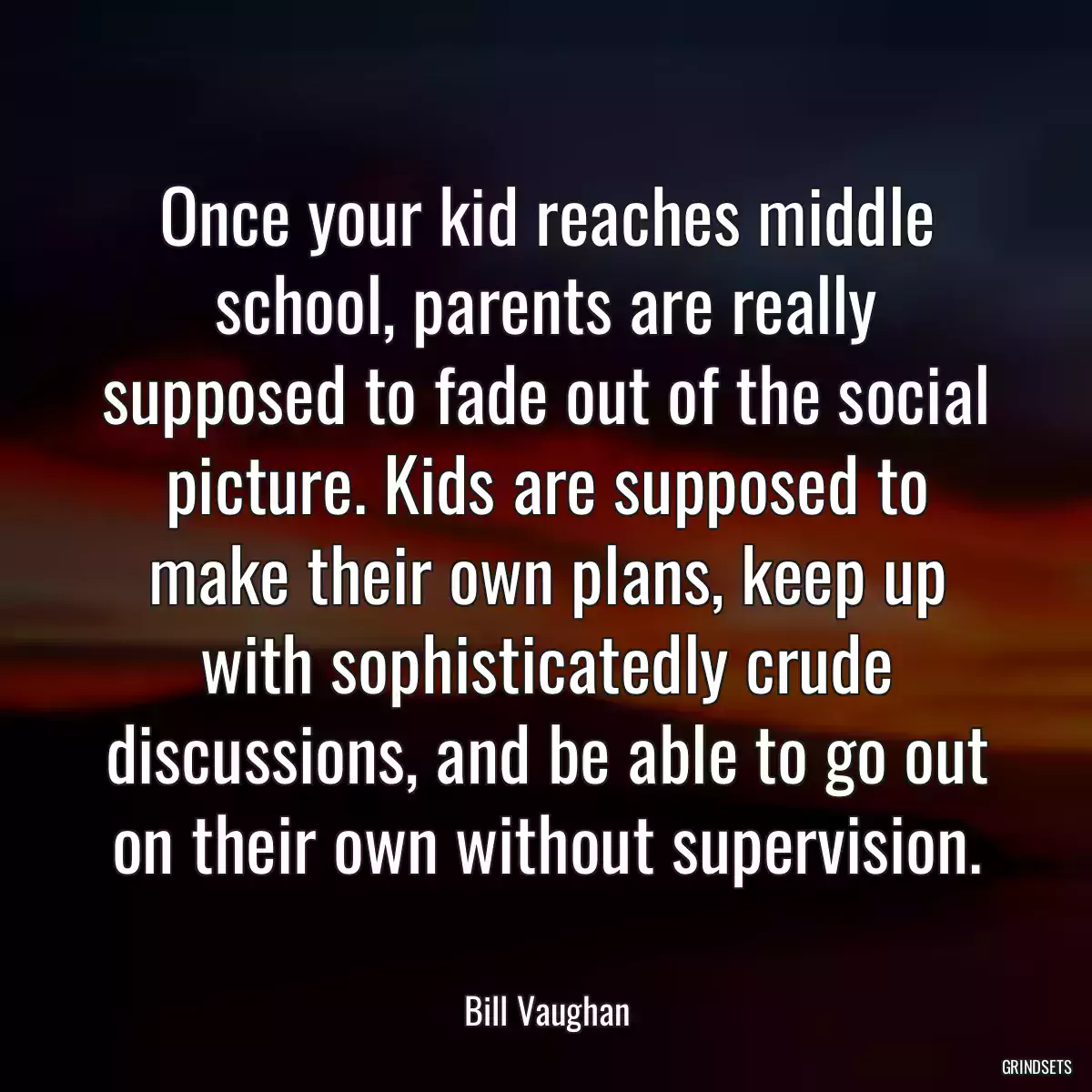 Once your kid reaches middle school, parents are really supposed to fade out of the social picture. Kids are supposed to make their own plans, keep up with sophisticatedly crude discussions, and be able to go out on their own without supervision.