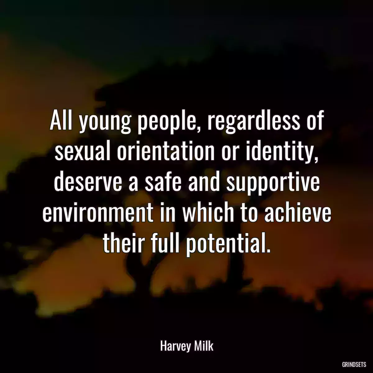 All young people, regardless of sexual orientation or identity, deserve a safe and supportive environment in which to achieve their full potential.