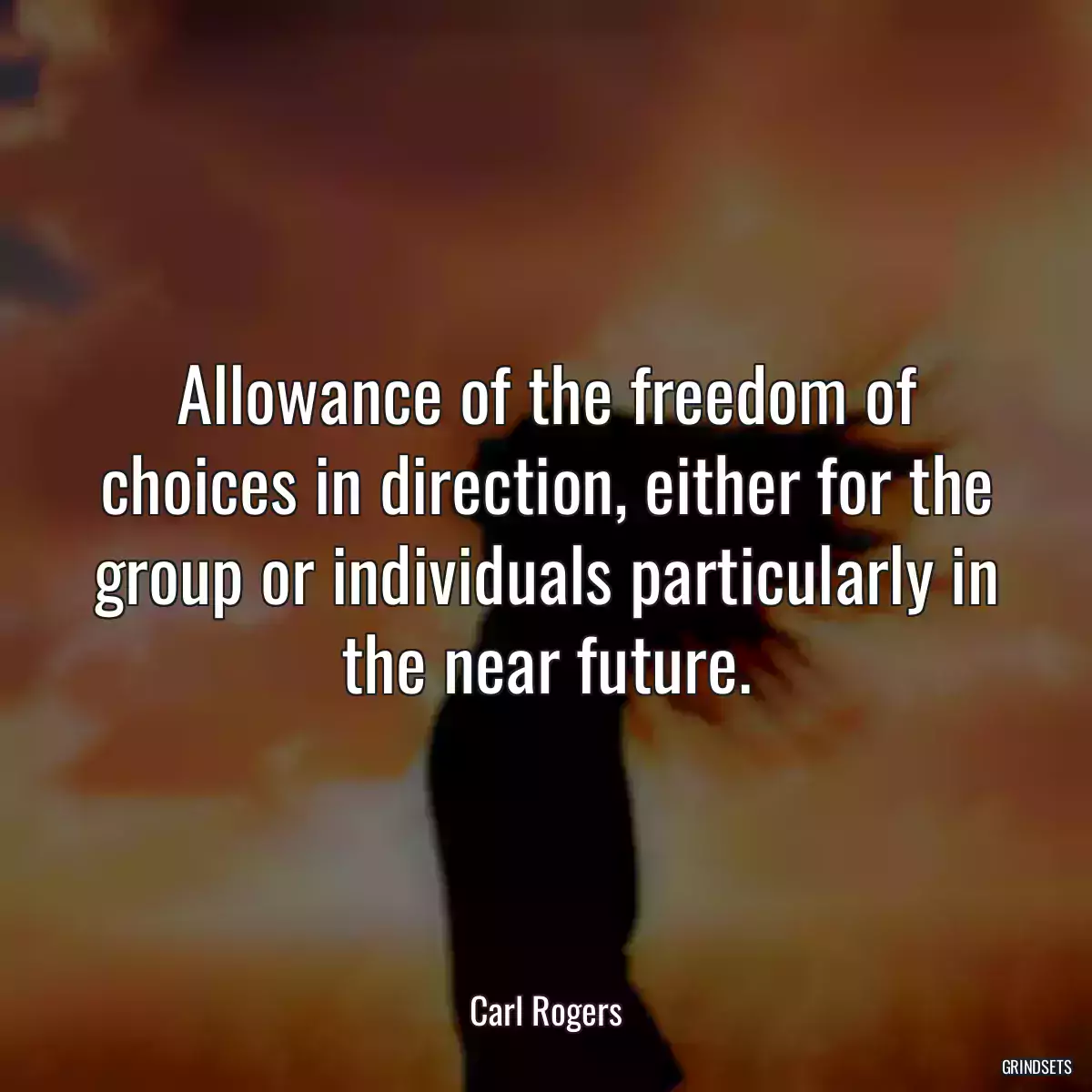 Allowance of the freedom of choices in direction, either for the group or individuals particularly in the near future.