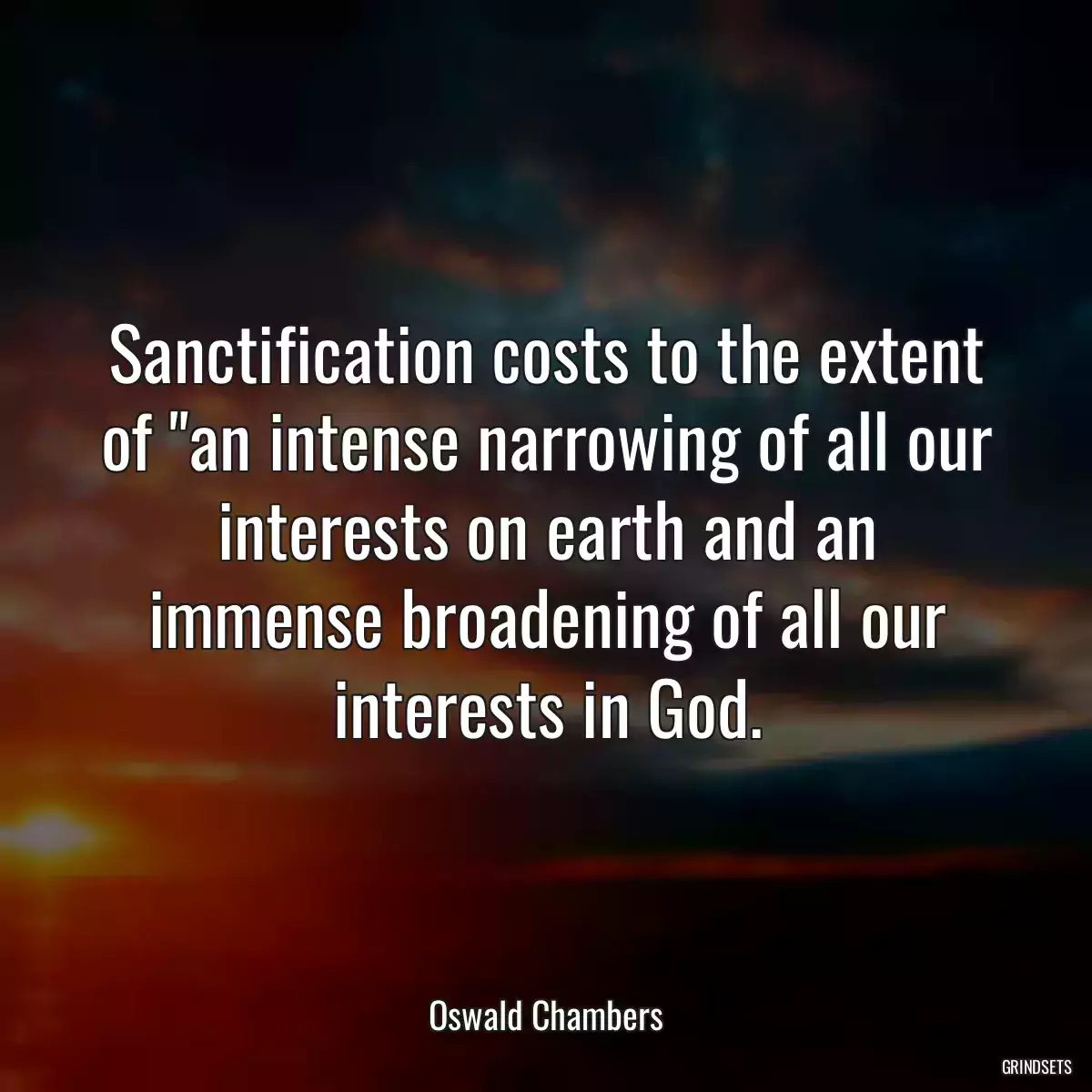 Sanctification costs to the extent of \