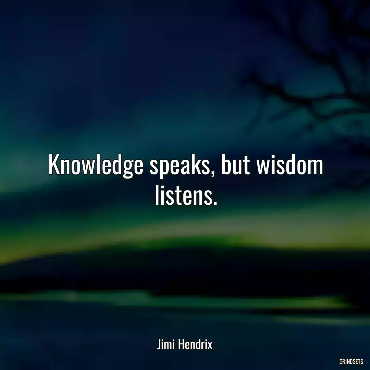 Knowledge speaks, but wisdom listens.