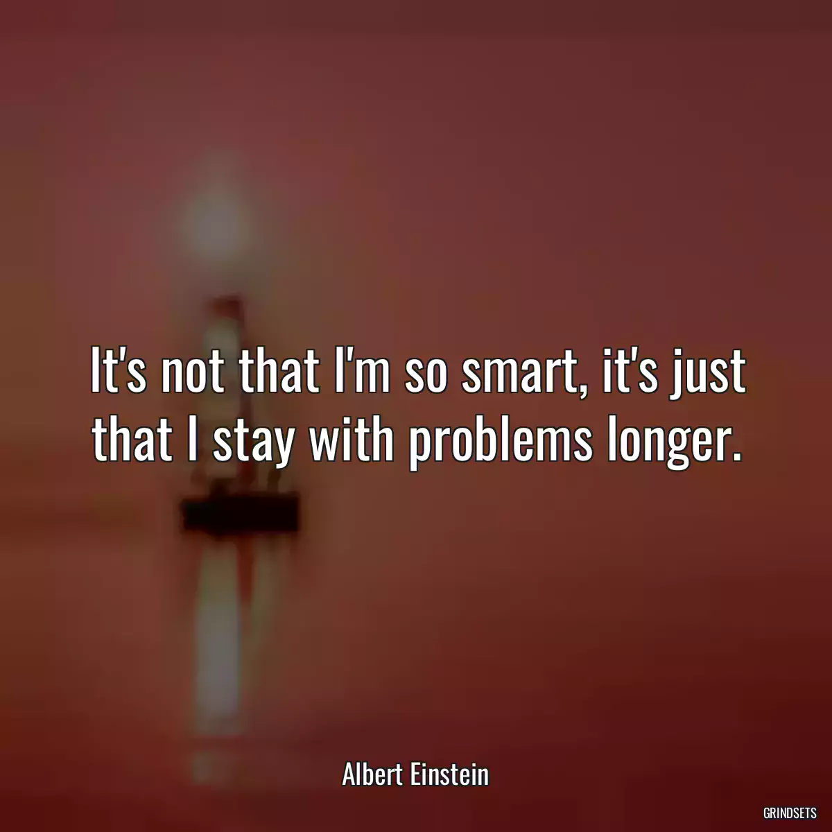 It\'s not that I\'m so smart, it\'s just that I stay with problems longer.