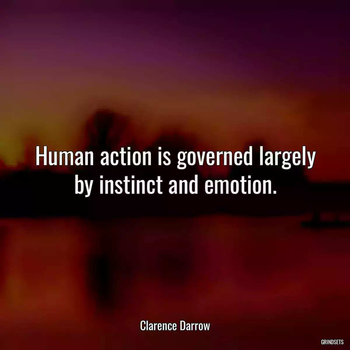 Human action is governed largely by instinct and emotion.