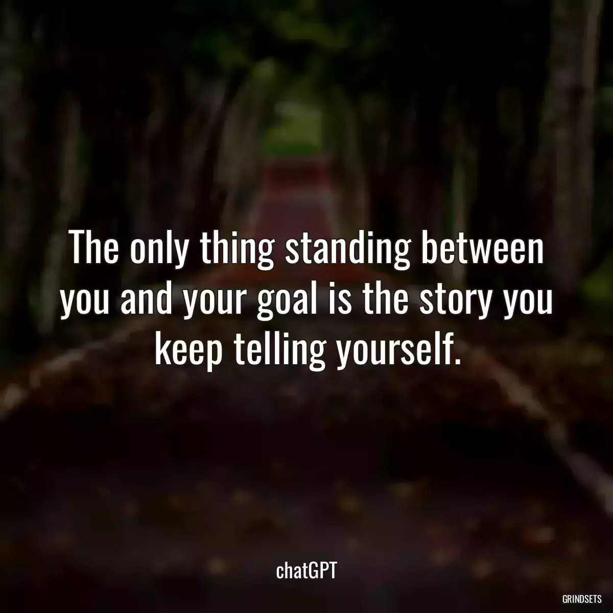 The only thing standing between you and your goal is the story you keep telling yourself.