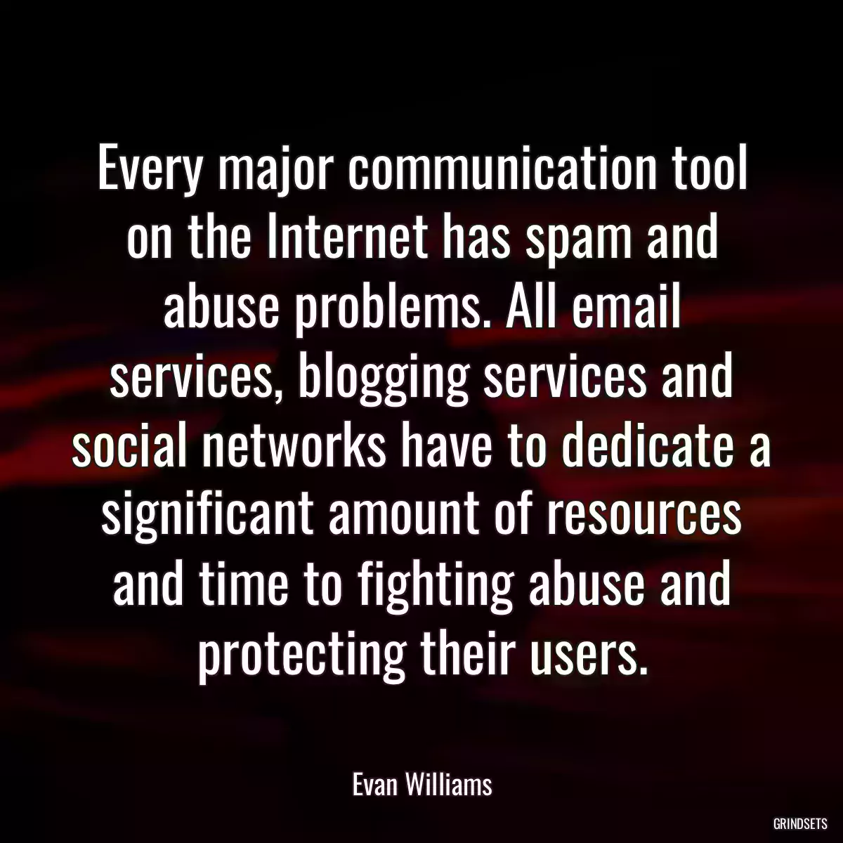 Every major communication tool on the Internet has spam and abuse problems. All email services, blogging services and social networks have to dedicate a significant amount of resources and time to fighting abuse and protecting their users.